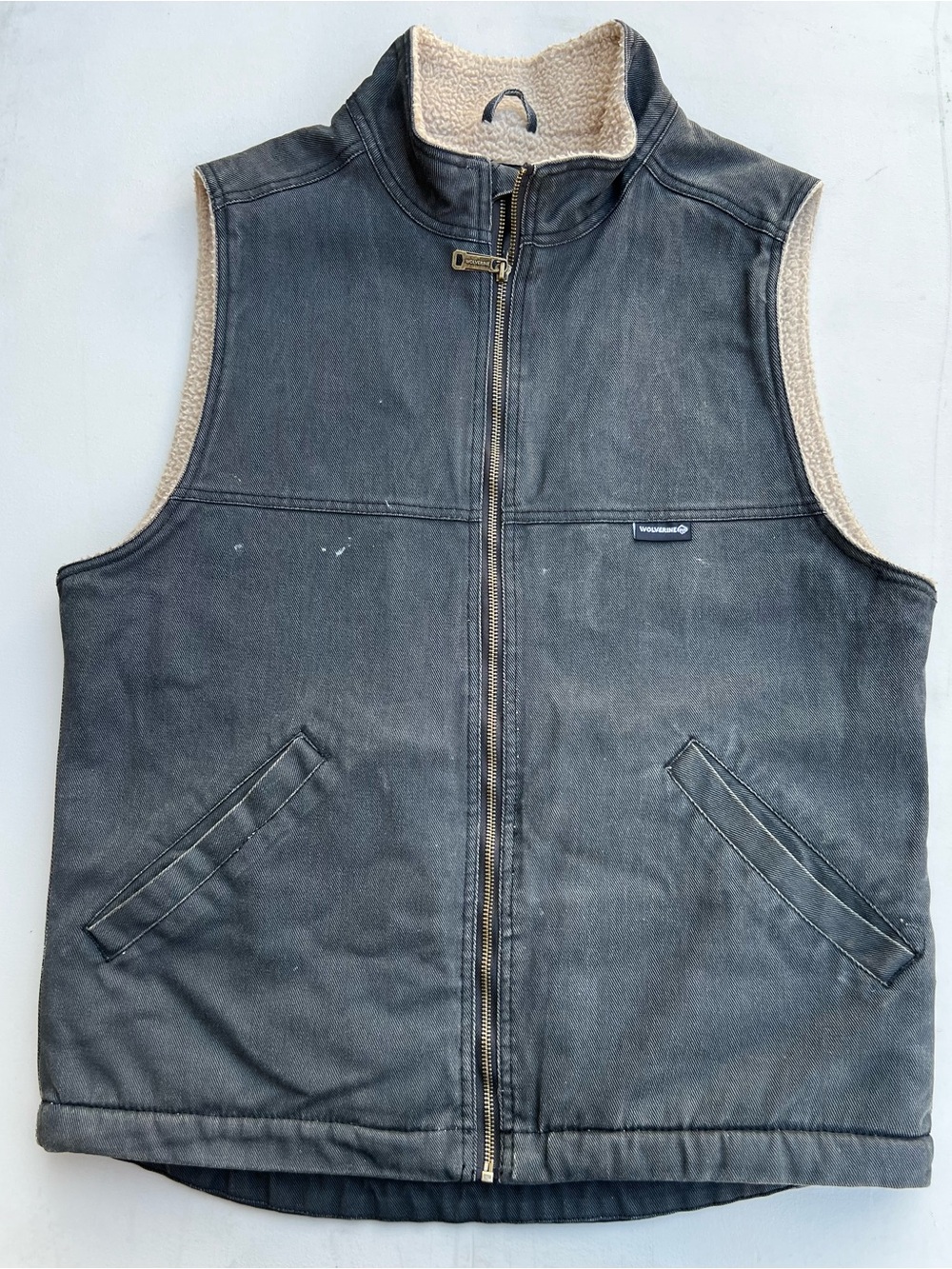 Vintage Wolverine Sherpa-Lined Canvas Vest